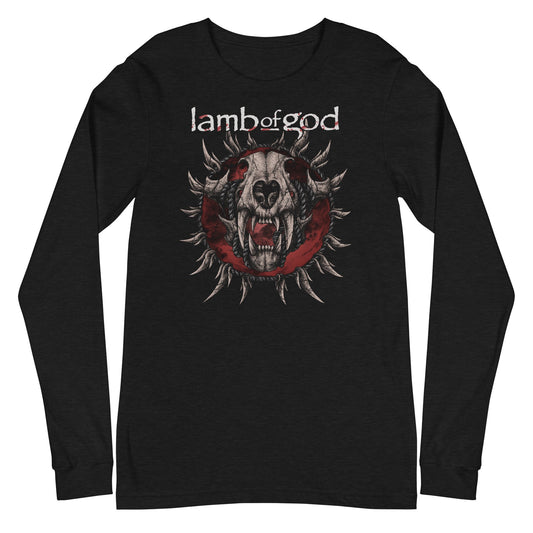 Lamb of God Steer Skull Mens Long Sleeve Shirt Black