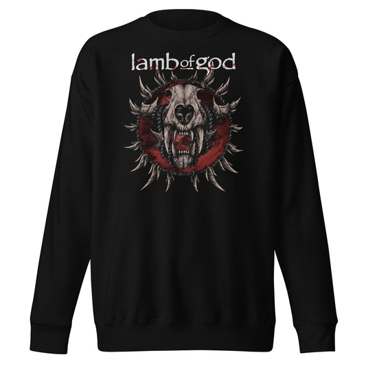 Lamb of God Steer Skull Mens Sweatshirt Black