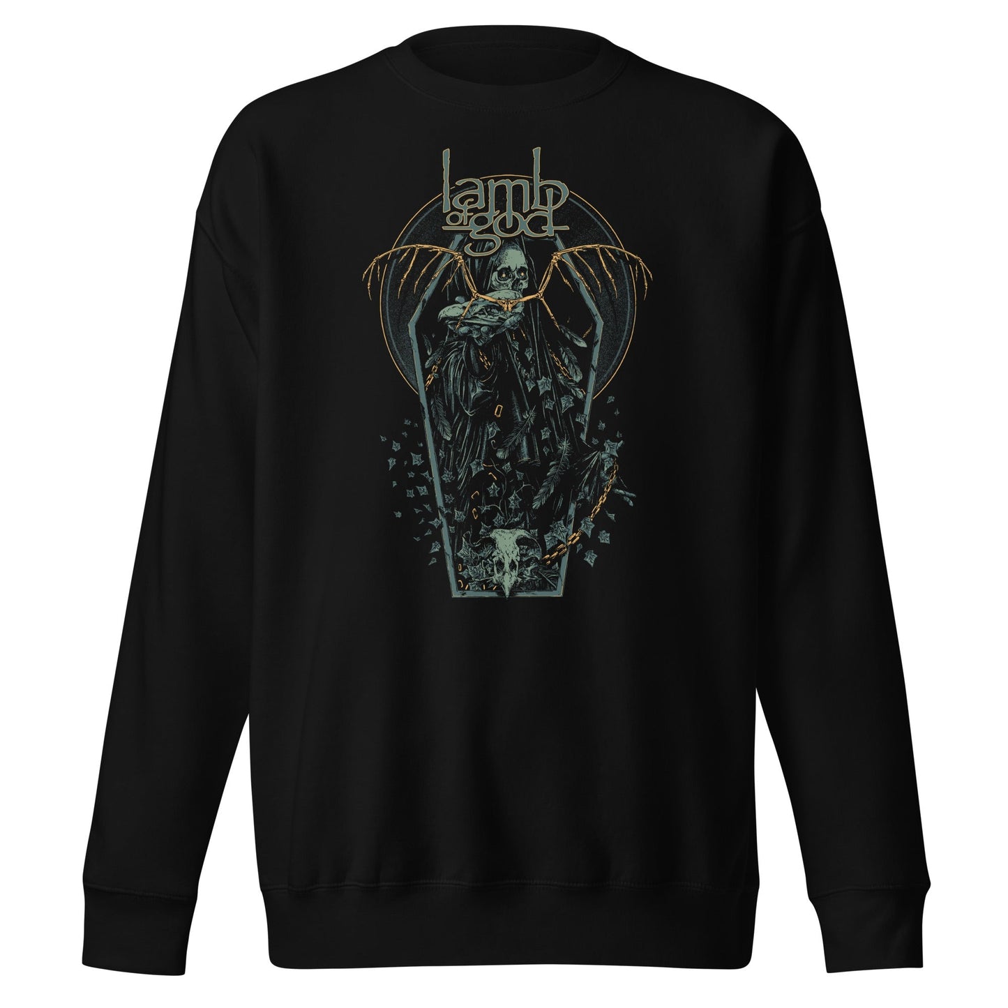 Lamb of God Casket Mens Sweatshirt Black