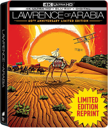 Lawrence of Arabia: 60th Anniversary Limited Edition Steelbook (4K Ultra HD + Blu-ray + Digital) - Used