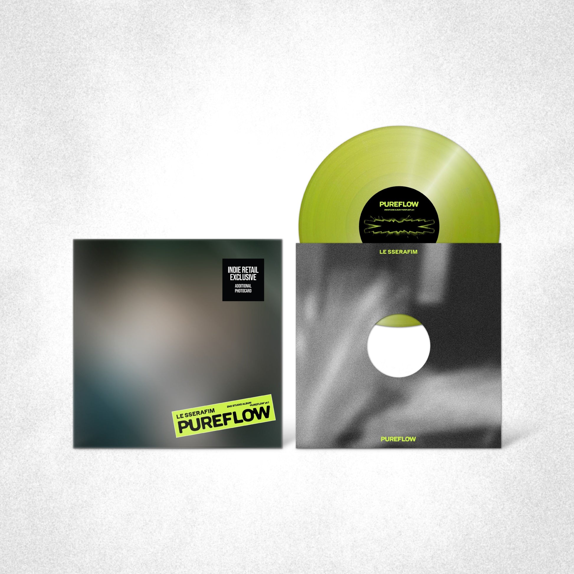 LE SSERAFIM - 2Nd Studio Album ‘Pureflow’ Pt.1 Vinyl [Electric Yellow Glitter Ver.] [Indie Exclusive] [Vinyl] Vinyl Record