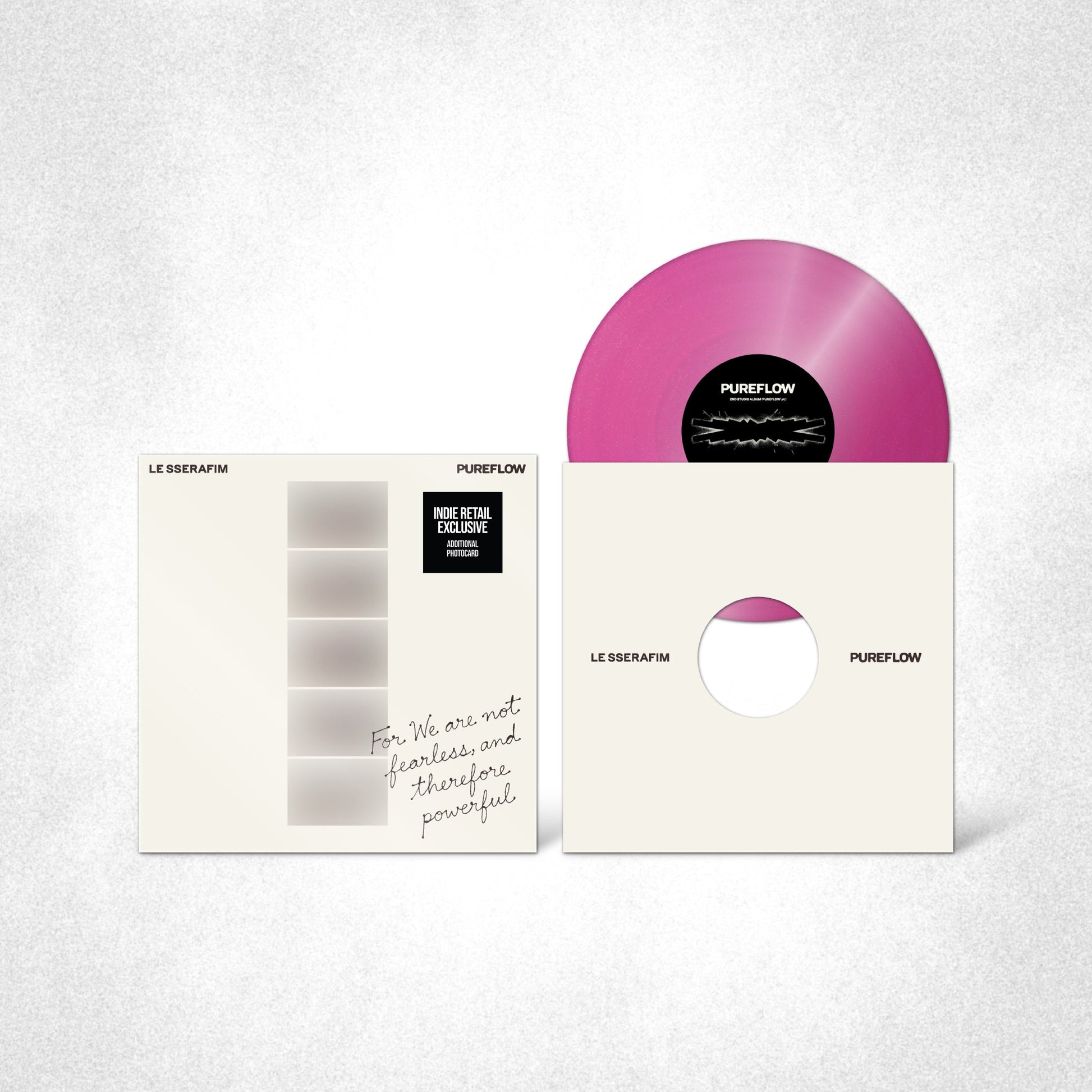 LE SSERAFIM - 2ND Studio Album ‘Pureflow’ Pt.1 Vinyl [Hot Pink Glitter Ver.] [Indie Exclusive] [Vinyl] Vinyl Record