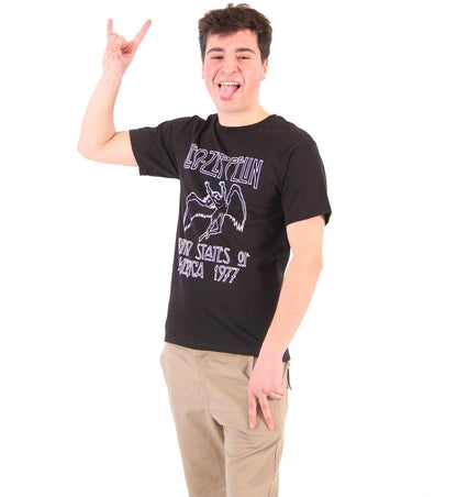 Led Zeppelin 1977 American Tour Black T-shirt