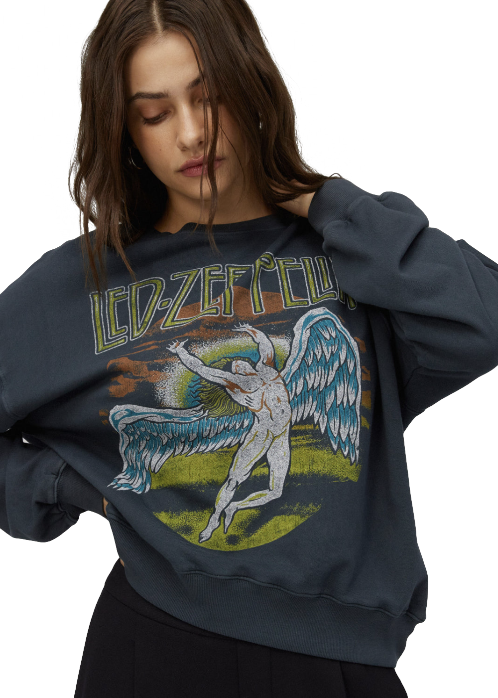 Led Zeppelin Zoso Oversized Womens Sweatshirt by Daydreamer LA Black