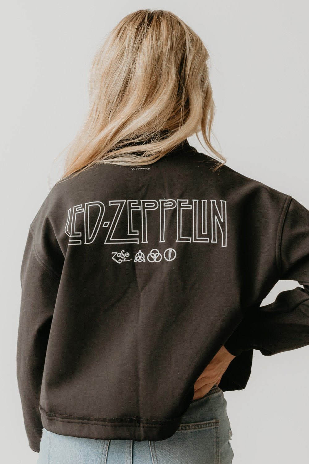 The Led Zeppelin Womens Varsity Jacket Black