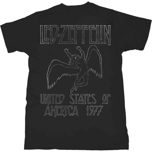 Led Zeppelin USA '77. Mens T Shirt Officially Licensed