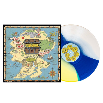LESS THAN JAKE - Uncharted (Indie Exclusive, Easter Yellow/Blue/Bone Tri-Stripe Colored Vinyl) Vinyl Record