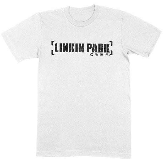 LINKIN PARK Bracket Logo Mens T Shirt White Officially Licensed