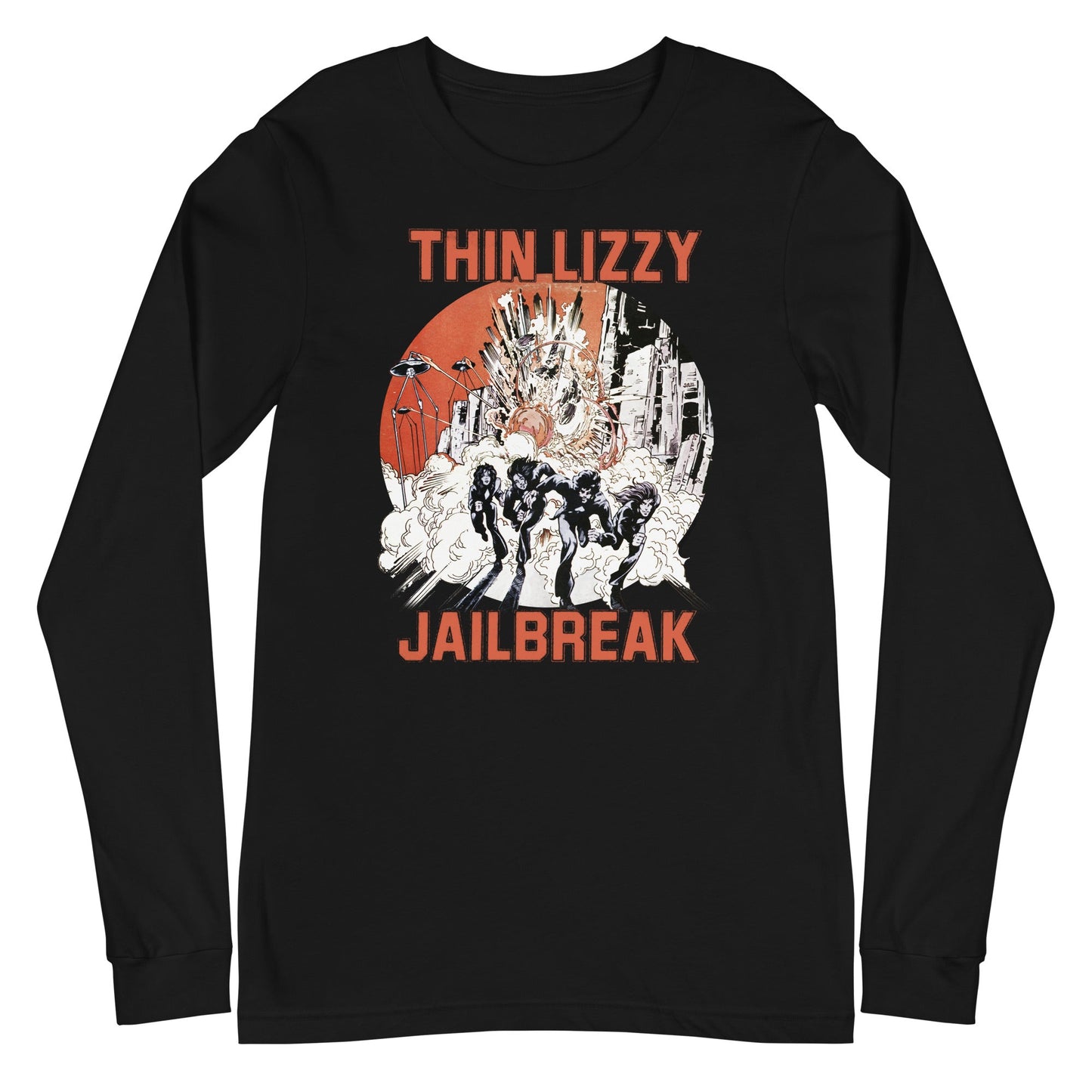 Thin Lizzy Jailbreak Mens Long Sleeve Shirt Black