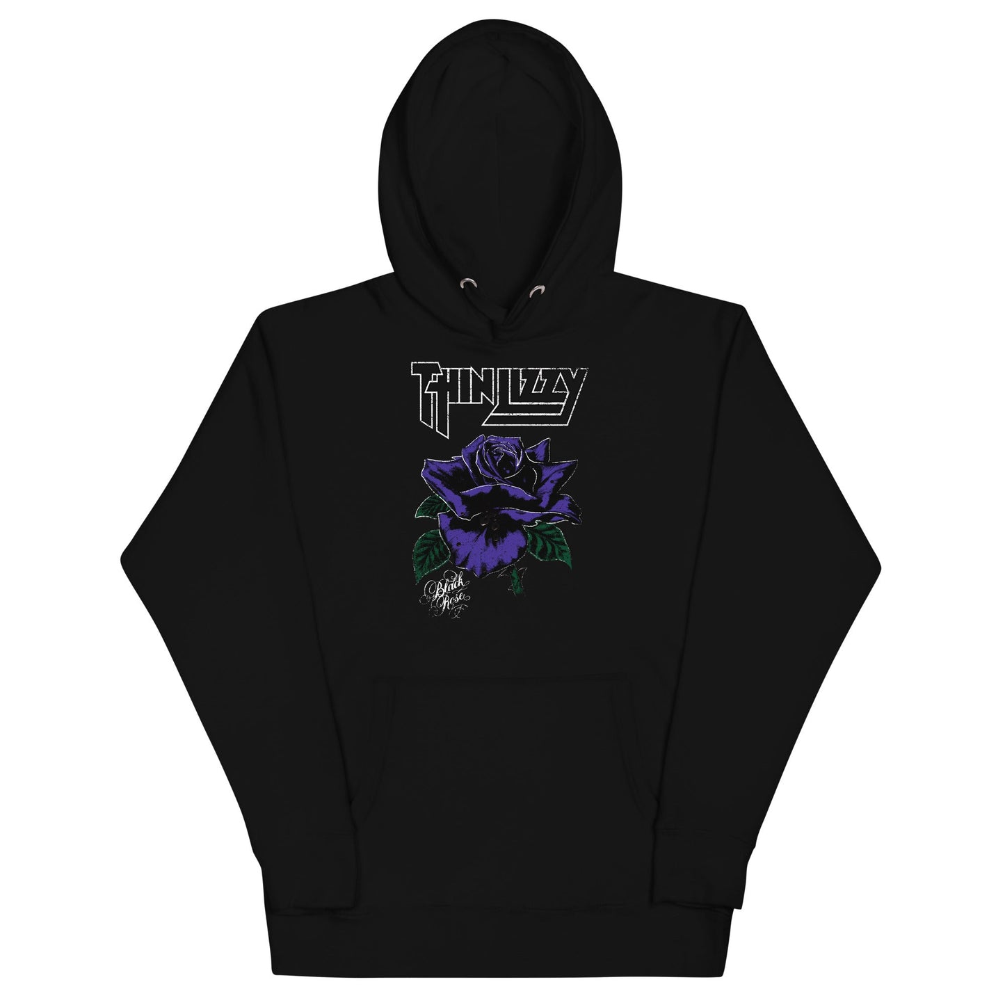 Thin Lizzy White Outline Mens Officially Licensed Hoodie Black
