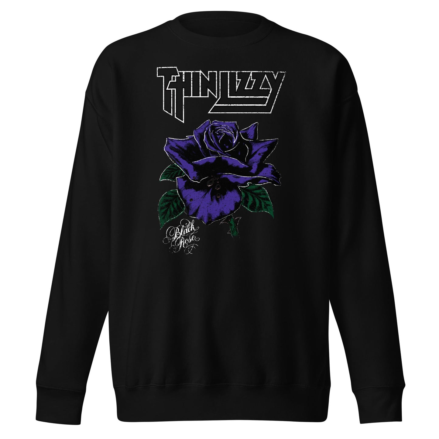 Thin Lizzy White Outline Mens Sweatshirt Black