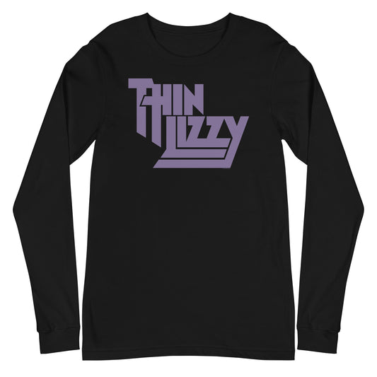 Thin Lizzy Pastel Logo Mens Long Sleeve Shirt Black