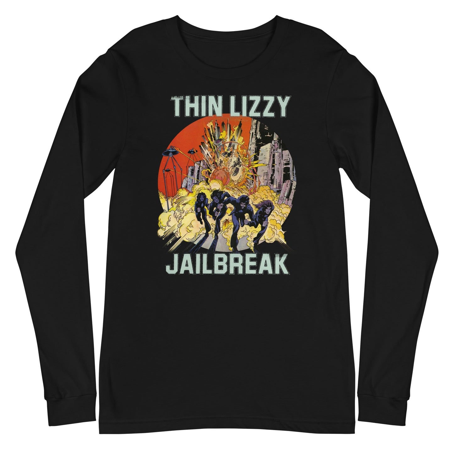 Thin Lizzy Vintage Jailbreak Mens Long Sleeve Shirt Black