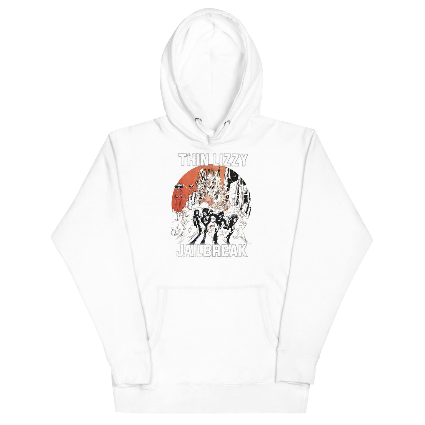 Thin Lizzy Arctic Jail Mens Hoodie White