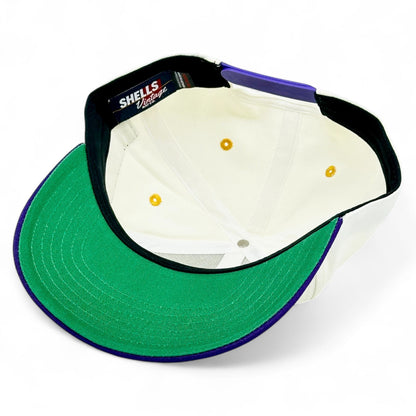 Louisiana Snapback Hat - The Honey Badger (Cream/Purple)