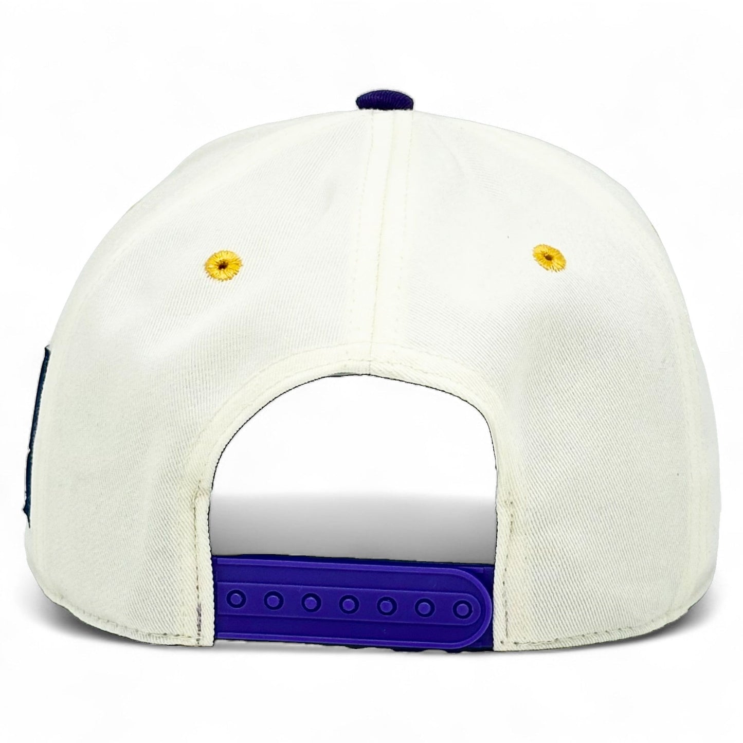 Louisiana Snapback Hat - The Honey Badger (Cream/Purple)