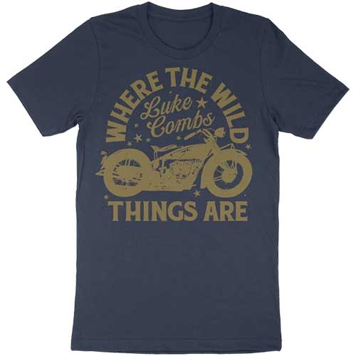 Luke Combs Tour '23 Where The Wild Things Are Mens T Shirt Officially Licensed