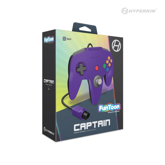 Hyperkin - N64 Controller Captain Premium: Rival Purple - Hyperkin