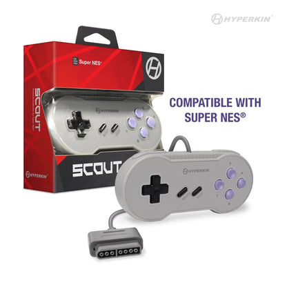 Hyperkin - SNES Premium Controller Scout: Gray - Hyperkin