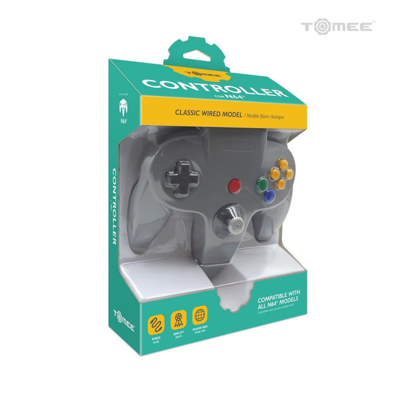 Tomee - N64 Controller: Gray - Tomee