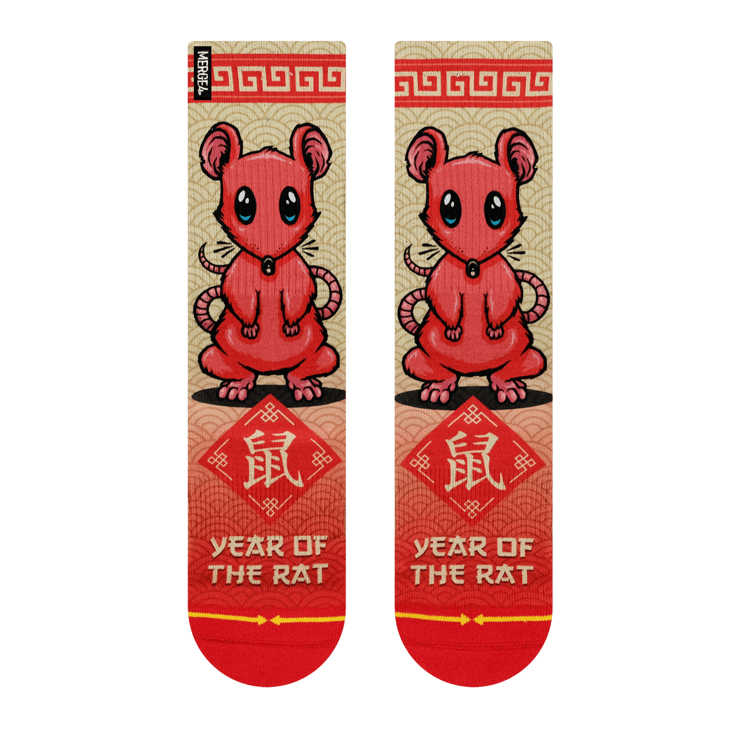 Year of the Rat Adult Crew Socks