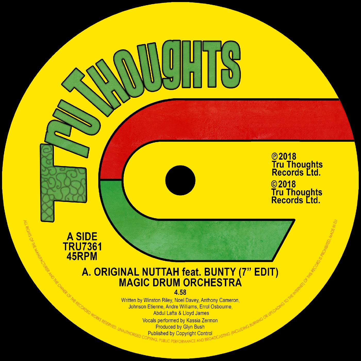 Original Nuttah feat. Bunty (7" Edit)/Dread Nourishment Vinyl Record