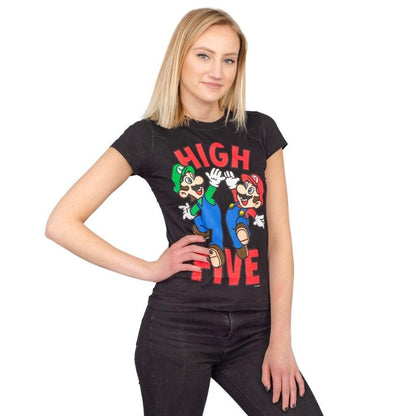 Mario & Luigi High Five Sheer T-shirt