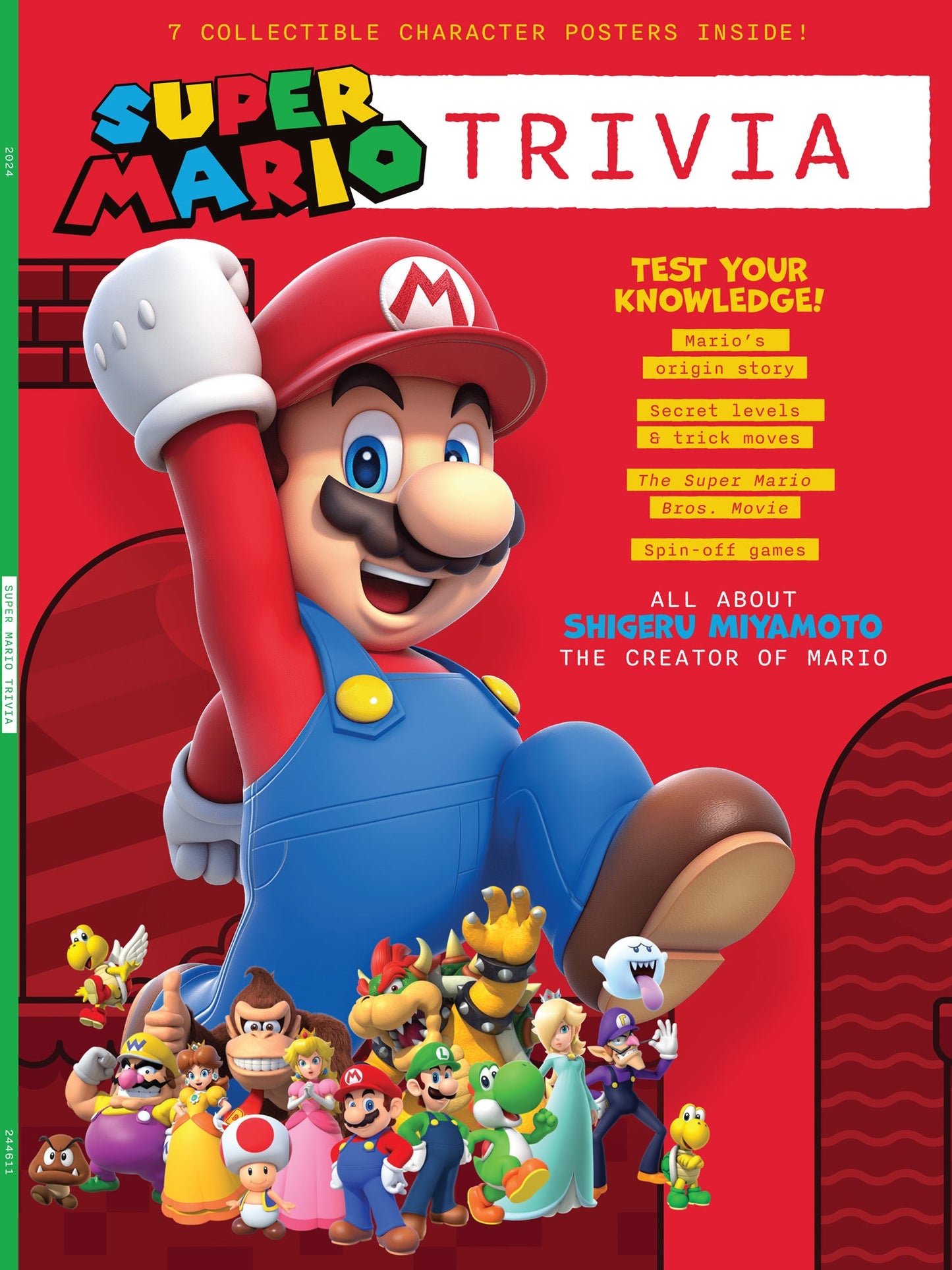 Super Mario Bros - Trivia: Test Your Knowledge Of The Iconic Hero For Over 40 Years, The Creator Of Mario, Collectible Posters Inside, Mario's Origin Story, Adventure, Super Mario Bros Movie & More!