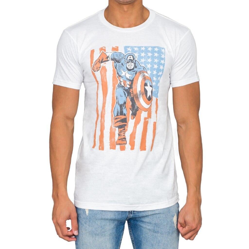 Marvel Captain America Flag T-Shirt