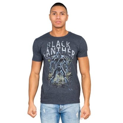 Marvel Comics Black Panther Comic Charcoal T-shirt