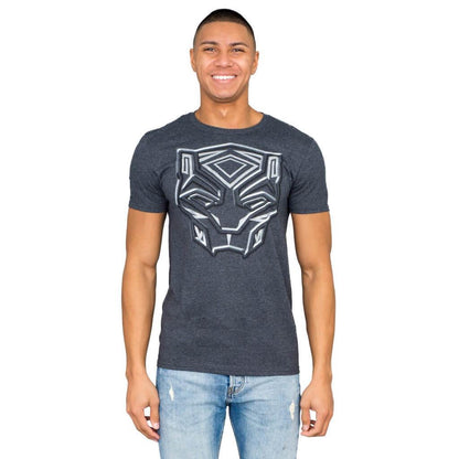 Marvel Comics Black Panther Metallic Ink Charcoal T-shirt