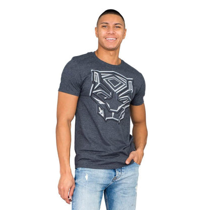Marvel Comics Black Panther Metallic Ink Charcoal T-shirt