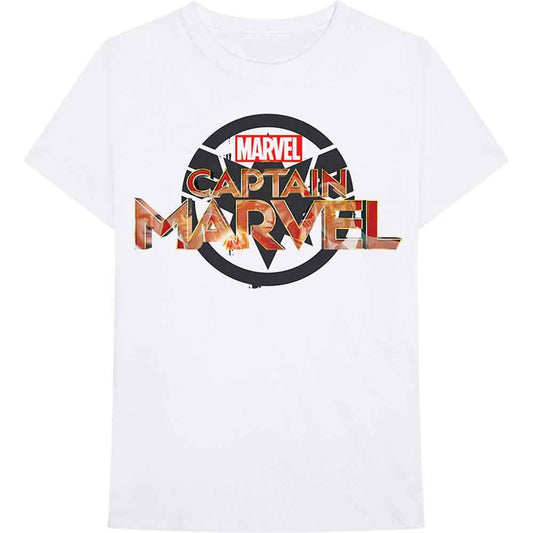 Marvel Comics Captain Marvel New Logo [T-Shirt] Officially Licensed