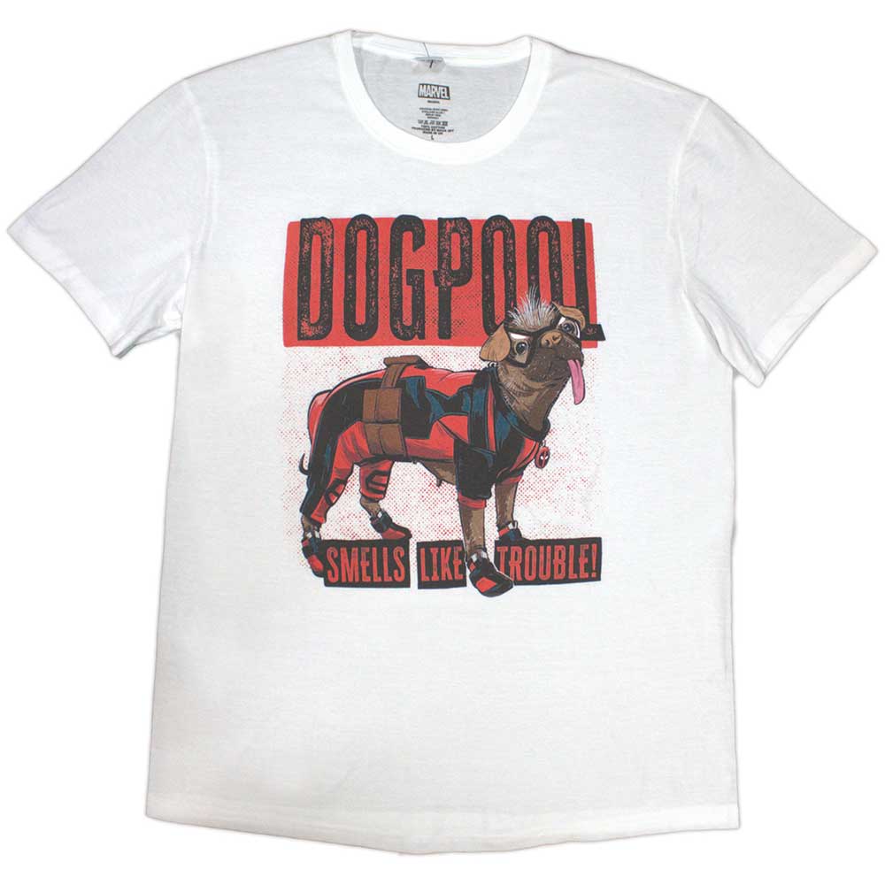 Marvel Comics Deadpool Dogpool Smells Like Trouble [T-Shirt] Officially Licensed
