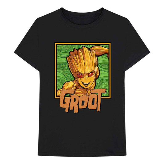 Guardians Of The Galaxy I am Groot Square T Shirt Black Officially Licensed