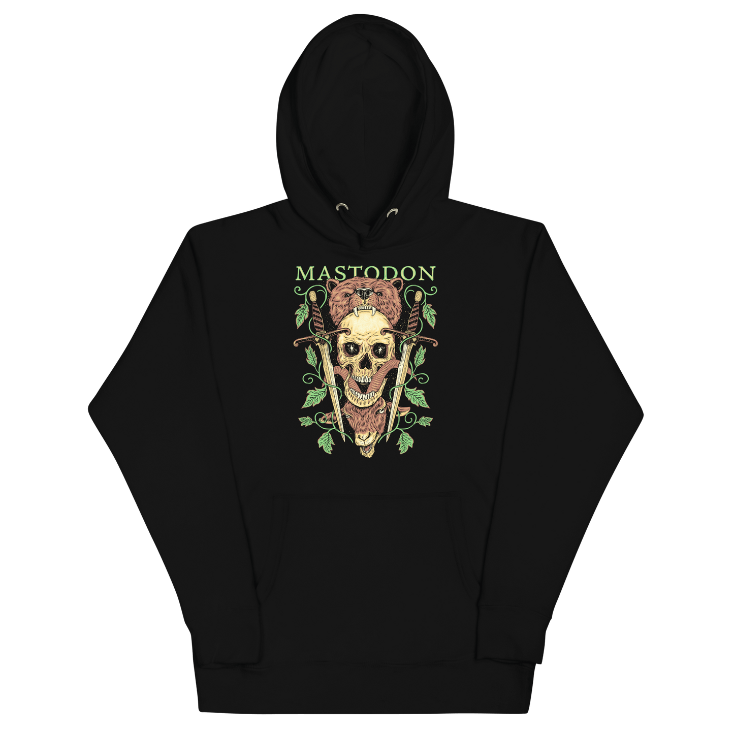 Mastodon On the Road Mens Officially Licensed Hoodie Black