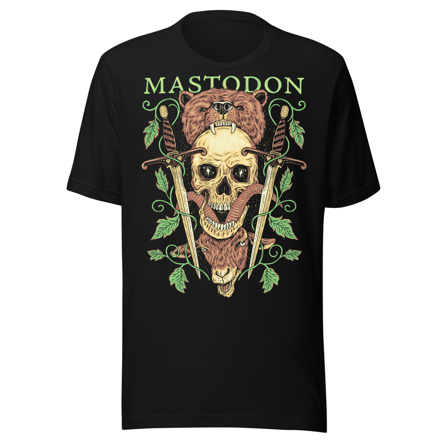 Mastodon On the Road Jumbo Print Officially Licensed Mens T Shirt Black