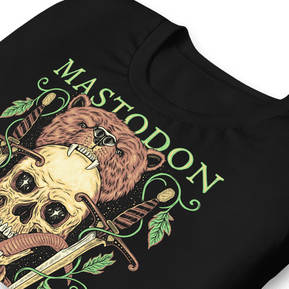 Mastodon On the Road Jumbo Print Officially Licensed Mens T Shirt Black