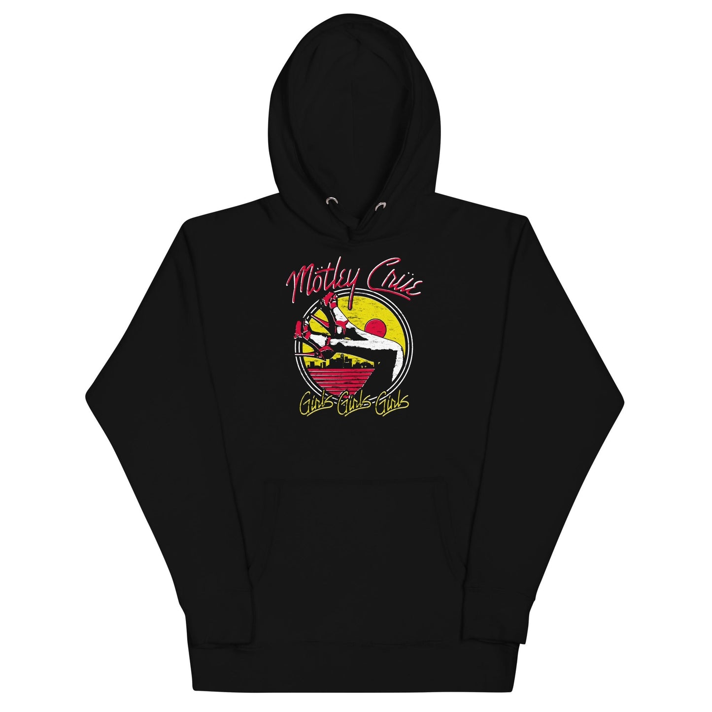 Motley Crue Sunset Girls Mens Hoodie Black