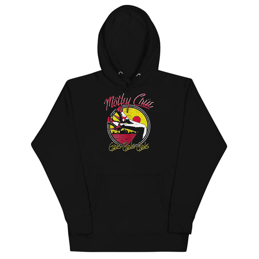 Motley Crue Sunset Girls Mens Hoodie Black