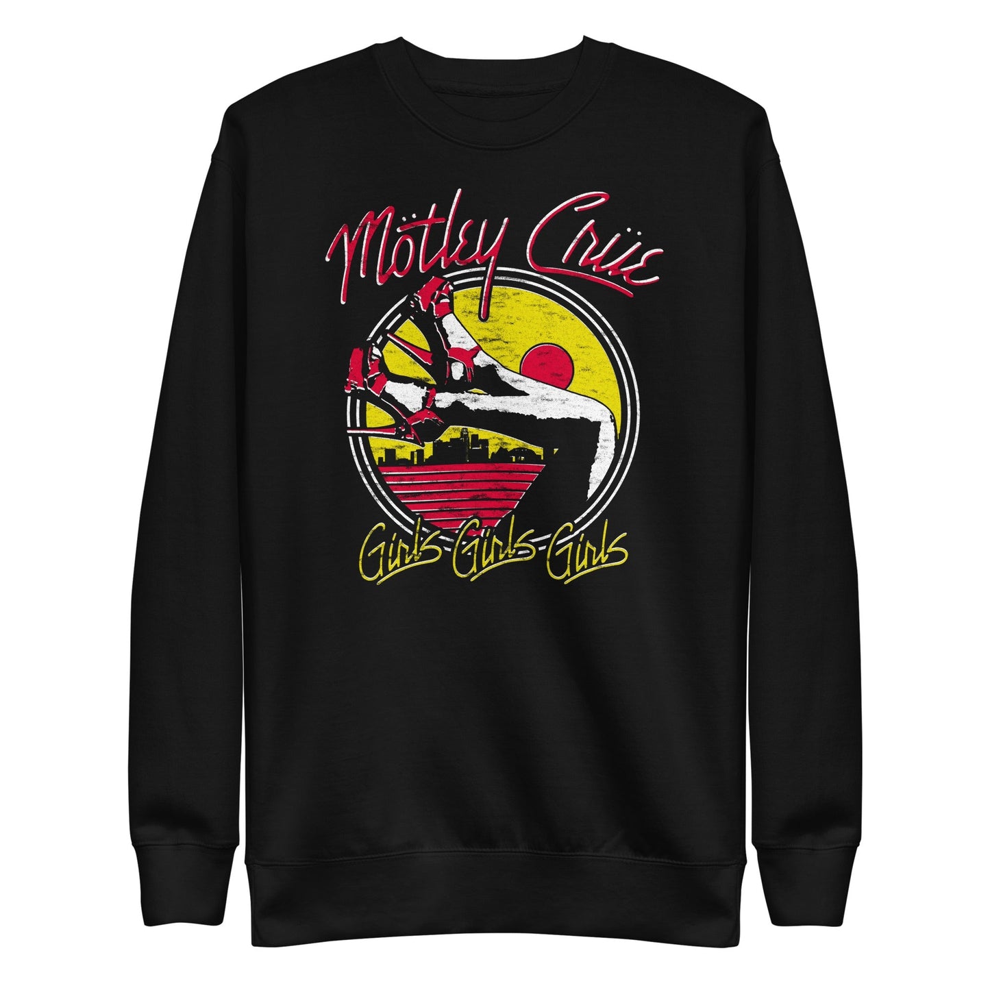 Motley Crue Sunset Girls Mens Sweatshirt Black