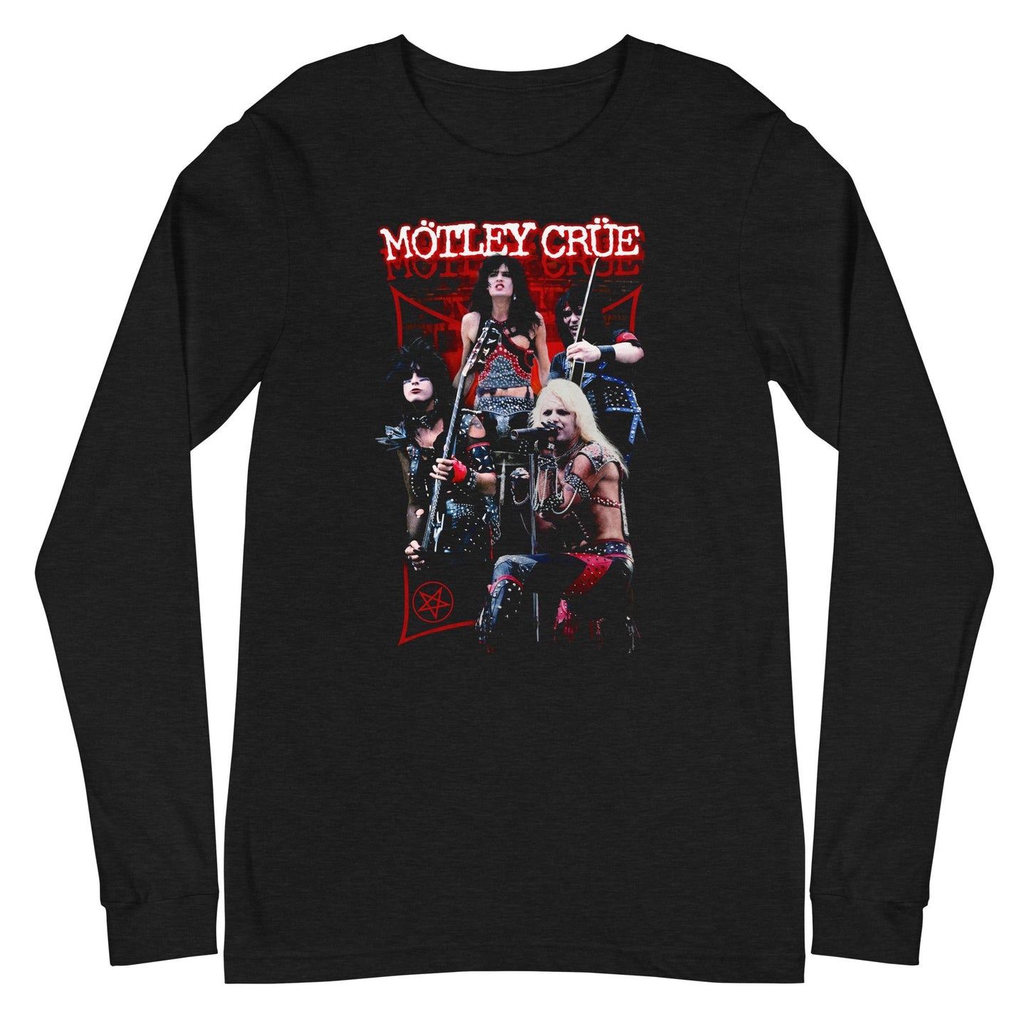 Motley Crue Live Mens Long Sleeve Shirt Black