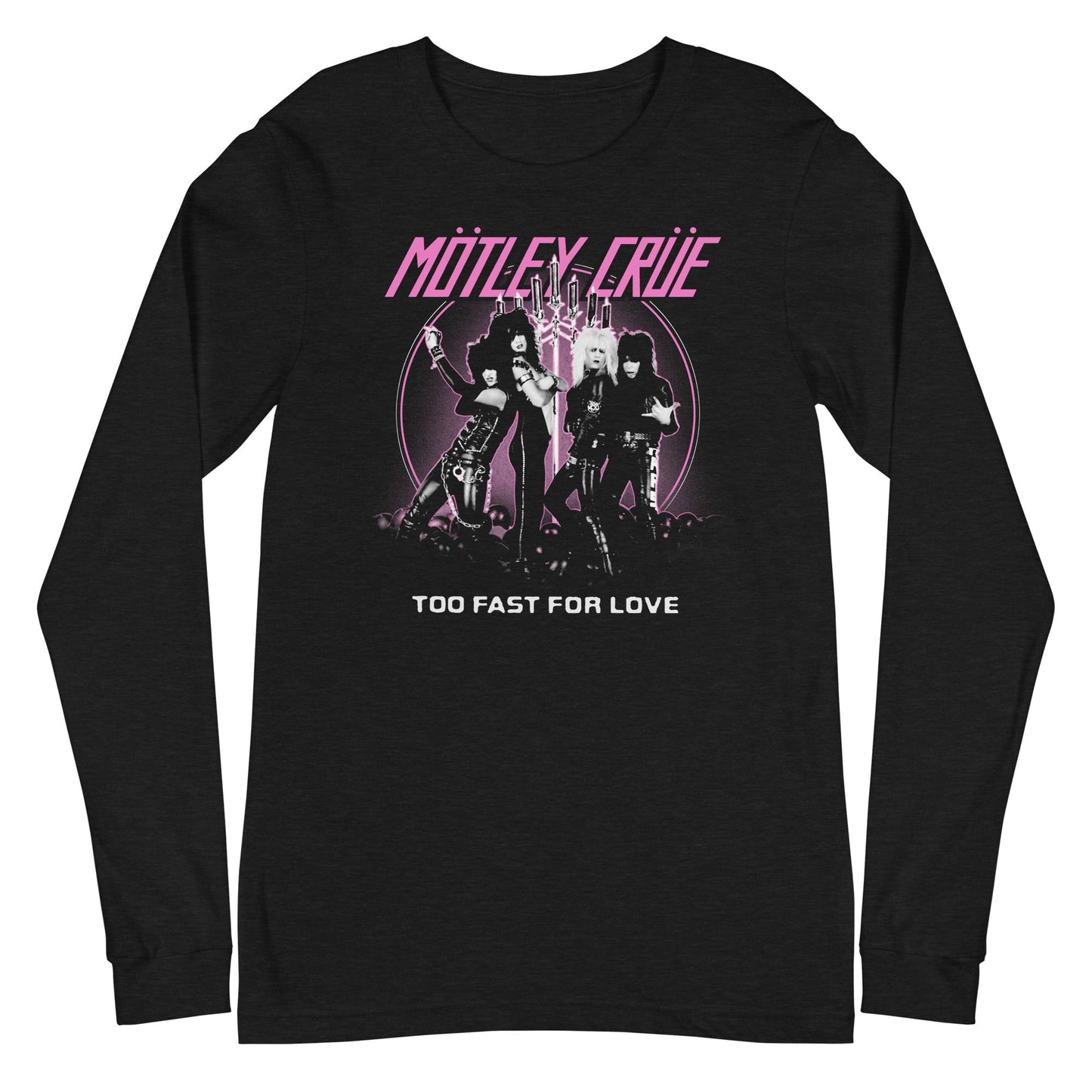 Motley Crue Too Fast for Love Mens Long Sleeve Shirt Black