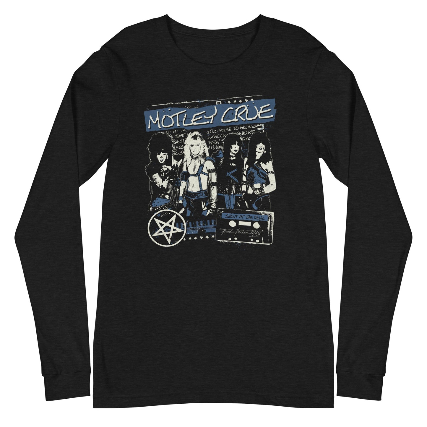 Motley Crue New York City Mens Long Sleeve Shirt Black