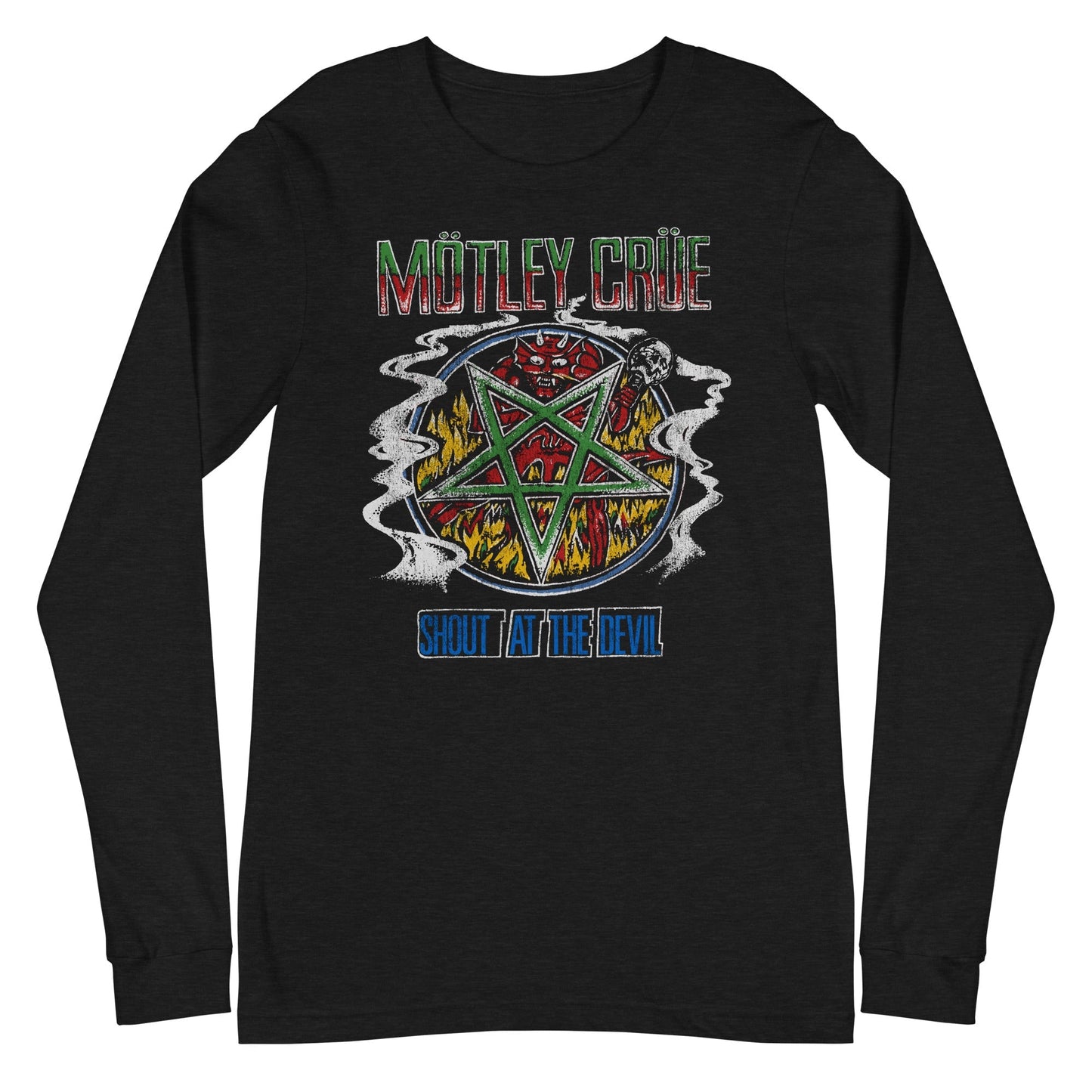 Motley Crue Ganja Shout Mens Long Sleeve Shirt Black