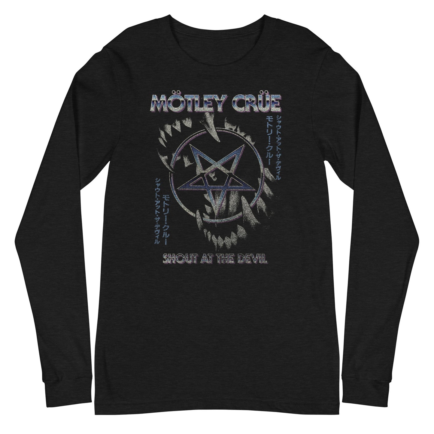 Motley Crue Pentagram Mens Long Sleeve Shirt Black