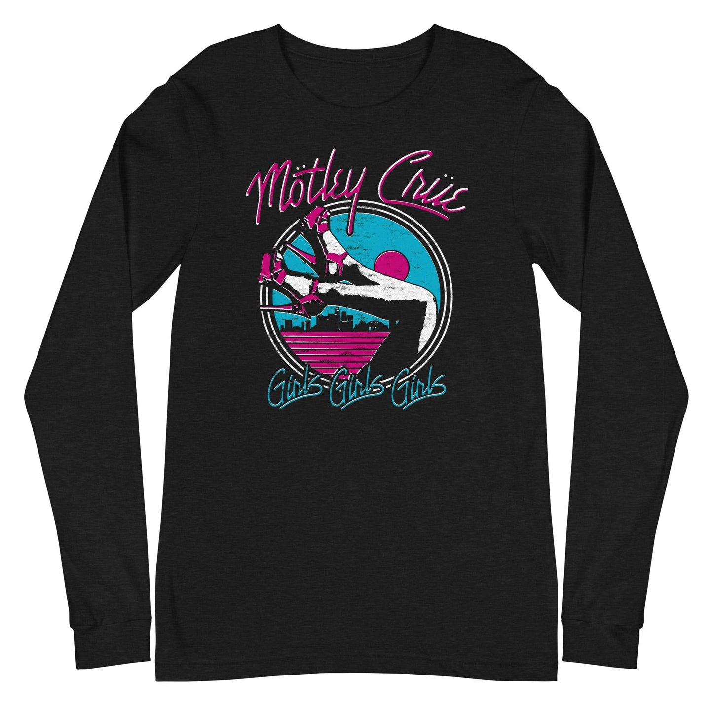 Motley Crue Miami Girls Mens Long Sleeve Shirt Black