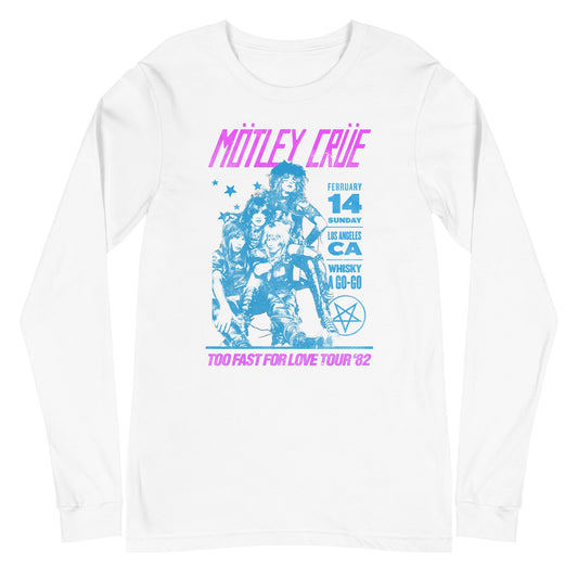 Motley Crue Fast Love Mens Long Sleeve Shirt White