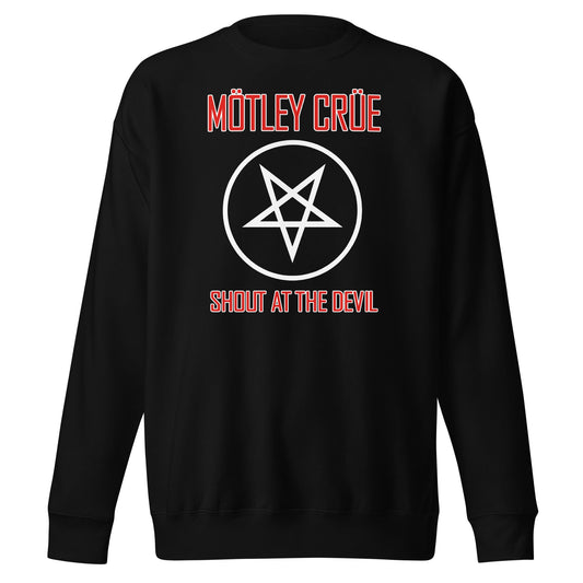 Motley Crue Pentagram Shout Mens Sweatshirt Black