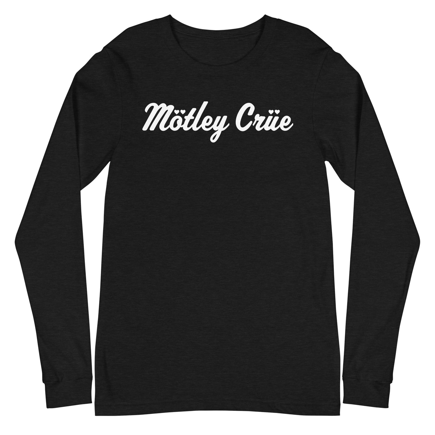 Motley Crue Script Logo Mens Long Sleeve Shirt Black